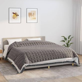 vidaXL Manta Con Peso Tela Gris 220x260 Cm 15 Kg Vidaxl
