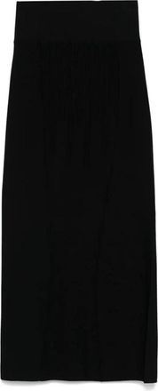 MUGLER Elegante Midi Jurk - Dames - Midirokken - Zwart - S - Polyester - Rokken