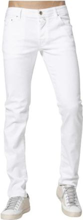 Jacob Cohen Slim-Fit Jeans - Heren - Slim Fit Jeans - Wit - W36 - Katoen - Jeans