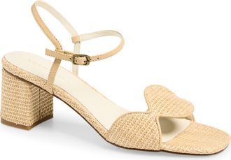 Koko + Palenki Sphere Ankle Strap Sandal in Natural Raffia at Nordstrom, Size 9.5
