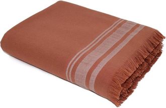 Febronie Futa toalla algod&oacute;n rosa arcilla / beige grisaceo 100x180
