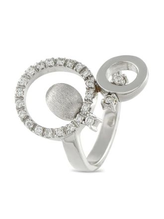 Nanis 18kt witgouden ring met diamant - Zilver