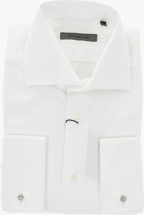 Corneliani Cotton Herringbone Shirt with Cufflinks size 38