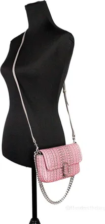 Marc Jacobs Monogram Quilted Leather Shoulder Bag - Pink