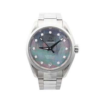 Omega Pre-owned Seamaster Aquaterra 231.10.39.21.57.001 - Dames - Vintage Horloges - Zwart - ONE Size - Leer - Vintage