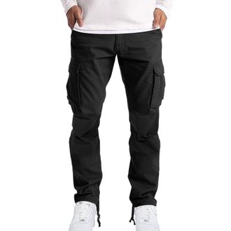 Generic Combat Trousers Men - Cargo Work Trousers Relaxed Fit Tracksuit Bottoms Plain Straight Wide Leg Jogger Outdoor Pants Versatile Work Pants Four Seasons
