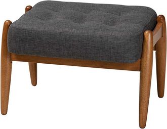 Baxton Studio Jeanine Japandi Ottoman Footstool