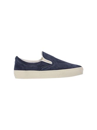 Tom Ford Suede Slip-On Sneakers with Elastic Side Panels