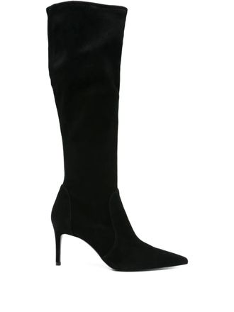 Stuart Weitzman Stivali a punta 80mm - Nero