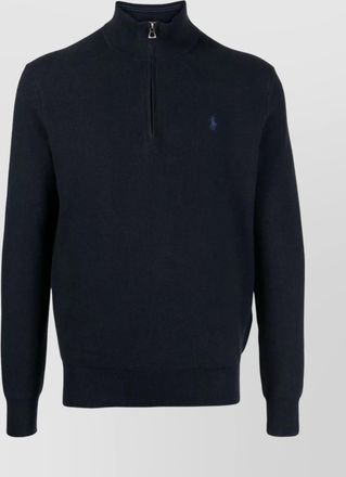 Ralph Lauren zippered turtleneck sweater with ribbed finish