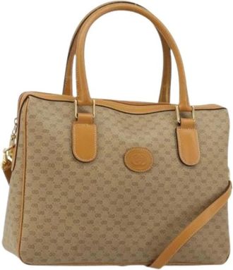 Gucci Pre-owned Vintage Hand Bag - Dames - Vintage Handtas - Beige - ONE Size - Leer - Vintage