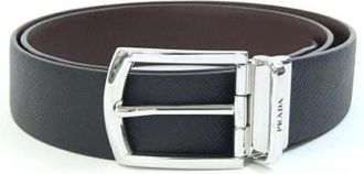 Prada Pre-owned Belts, male, Black, Size: ONE SIZE Pre-owned Leather Belt