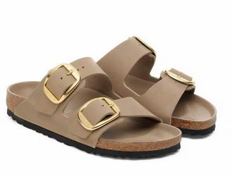 Birkenstock Womens Arizona Big Buckle Oiled Leather Sandals In Brown Brown