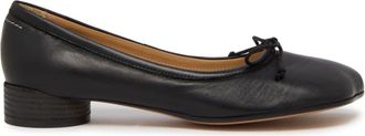 Maison Margiela Anatomic leather ballerina shoes - women - Leather/Leather/Leather - 35 - Black