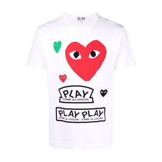Comme Des Gar&ccedil;ons Heart-print Cotton T-shirt