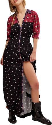 Free People Nora Midi Dress In Black/red