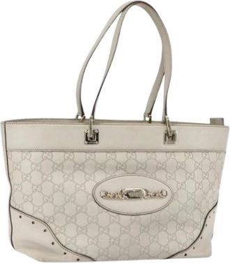 Gucci Pre-owned Handbags, female, Beige, Size: ONE SIZE Pre-owned Vintage Handbag
