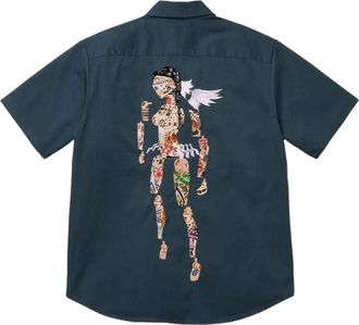 SUPREME SS26 AOI Cyborg S/S Work Shirt Navy SUP-SS26-305-NVY