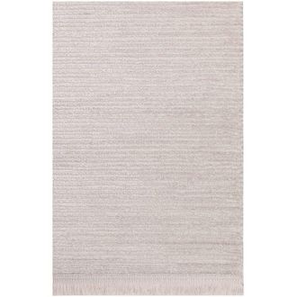 Dmora Alfombra Kenton, Estructura Pl&aacute;stica, 300x100 Cm, Blanco