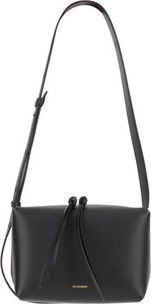 Jil Sander Leather Shoulder Bag With Logo