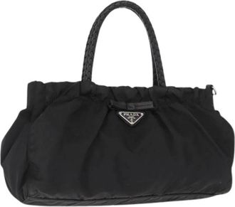 Prada Pre-owned Handbags, female, Black, Size: ONE SIZE Pre-owned Nylon Handbag