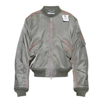 Acne Studios Washed Bomber Jacket - Heren - Bomber jackets - Groen - S - Wol - Jassen