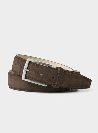 Le 31 Mens Topstitched suede belt Made in Canada