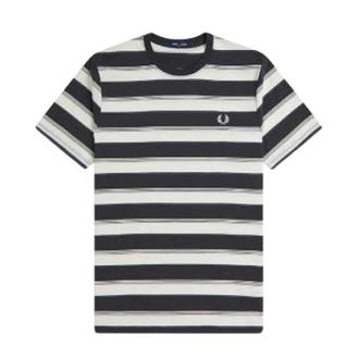 Fred Perry T-Shirts, male, Multicolor, Size: M Fine Stripe T-Shirt