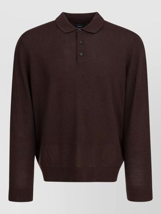Vince merino wool long sleeve polo knit