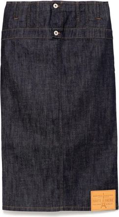Jean Paul Gaultier Omgekeerde denim rok - Blauw
