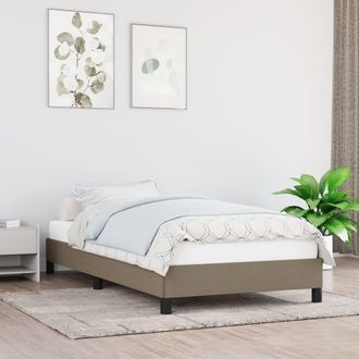 vidaXL Vidaxl - Estructura De Cama Sin Colch&oacute;n Tela Gris Taupe 100x200 Cm