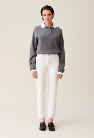 Claudie Pierlot Jean Toto slim 7/8&egrave;me &eacute;cru