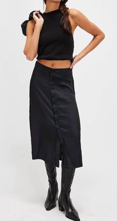 Free People Analise Midi Skirt In Black