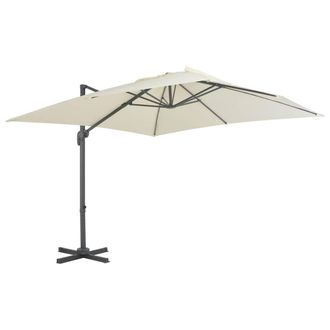Berkfield Home Cantilever Garden Parasol with Aluminium Pole 300x300 cm Sand in Beige
