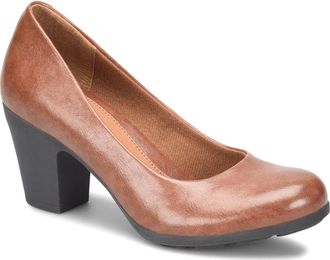 S&ouml;fft Naia Pump in Dark Cognac at Nordstrom Rack, Size 6.5