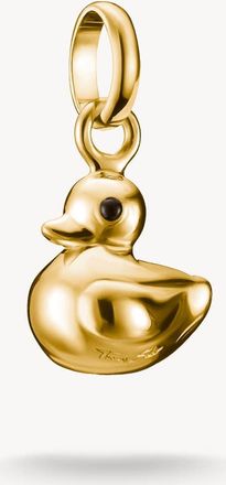 Thomas Sabo charm pendente anatra connect placcato oro in oro, nero