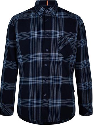 HUGO BOSS Mens Regular Fit Long Sleeve Shirt in Dark Blue 405 - Size 6XL