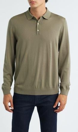 BOSS Lancione Wool Polo Sweater in Open Brown at Nordstrom Rack, Size Medium