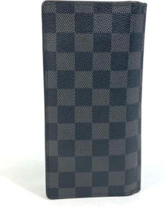 Louis Vuitton Pre-owned Wallets, male, Black, Size: ONE SIZE Pre-owned Damier Graphite Long wallet (bi-fold)