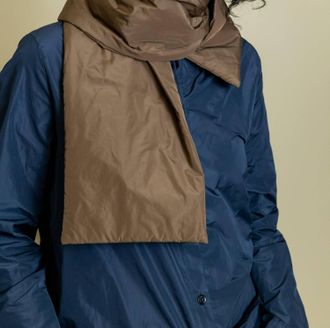 Katharina Hovman Puffy Long Scarf In Cigar