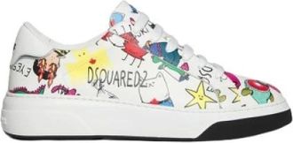 Dsquared2 Schoenen, Dames, Wit, 36 EU, Leer, Sneakers van Leer