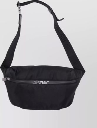 Off-white nylon waist bag adjustable strap