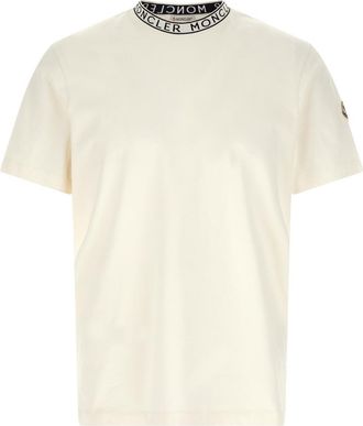 Moncler White Logo Crew Neck T-shirt