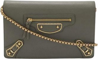 Balenciaga Pre-owned Vintage Clutch - Dames - Vintage Clutch - Grijs - ONE Size - Leer - Vintage