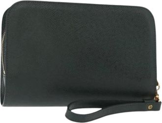 Louis Vuitton Pre-owned Clutches, female, Green, Size: ONE SIZE Pre-owned Leather Clutch