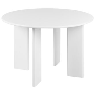 Beliani Beliani - Mesa De Comedor De Madera De Mdf 120 Cm Blanco Cosmo