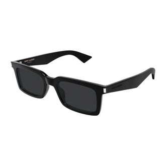 Saint Laurent Square Zonnebrillen - Heren - Accessoires - Zwart - Maat: 52 MM