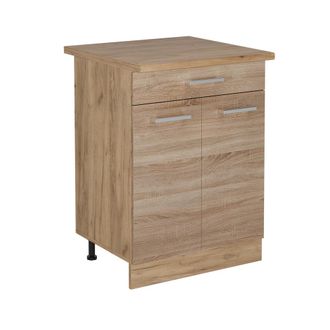 Vicco Mueble Bajo De Cocina R-line, Sonoma, 60 Cm Con Caj&oacute;n, Et Roble