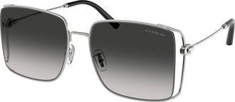 Coach HC7174D CW429 Asian Fit 90013C Womens Sunglasses Silver Size 59