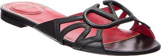 Valentino Vlogo Signature Leather Sandal